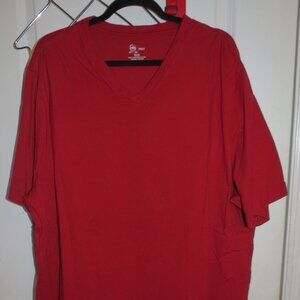 Men's HB by DXL 3XLT Red V-Neck Short Sleeve T-Shirt